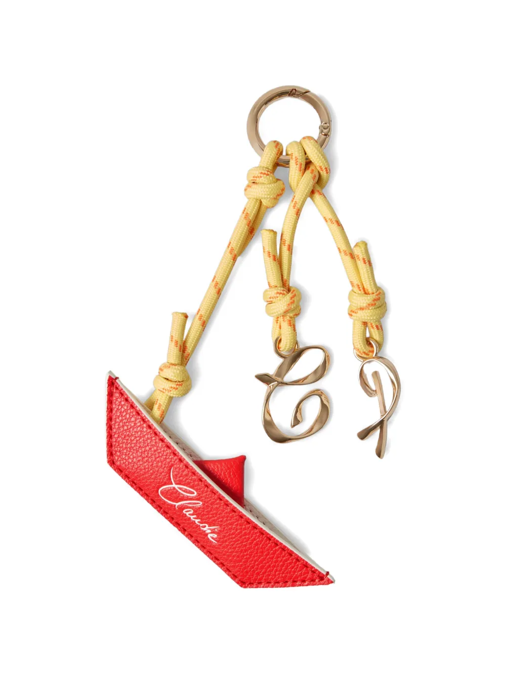 Claudie Pierlot letters leather keyring - Rot