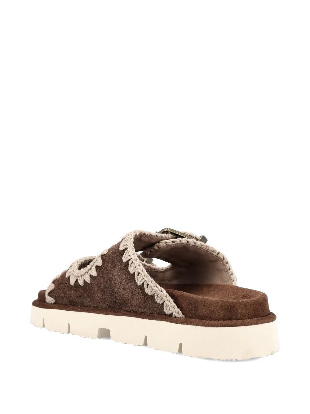 Mou buckle crocheted sandals Bruin