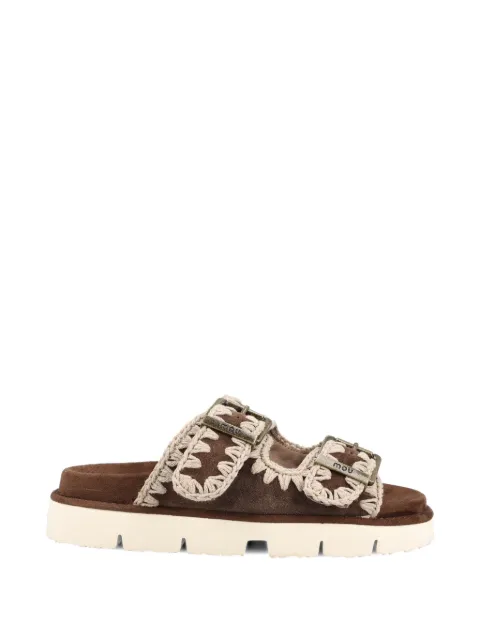 Mou buckle crocheted sandals