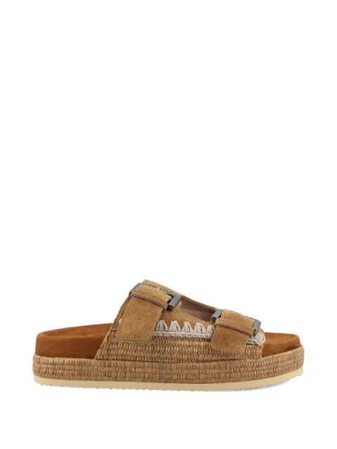 Mou buckle woven sandals