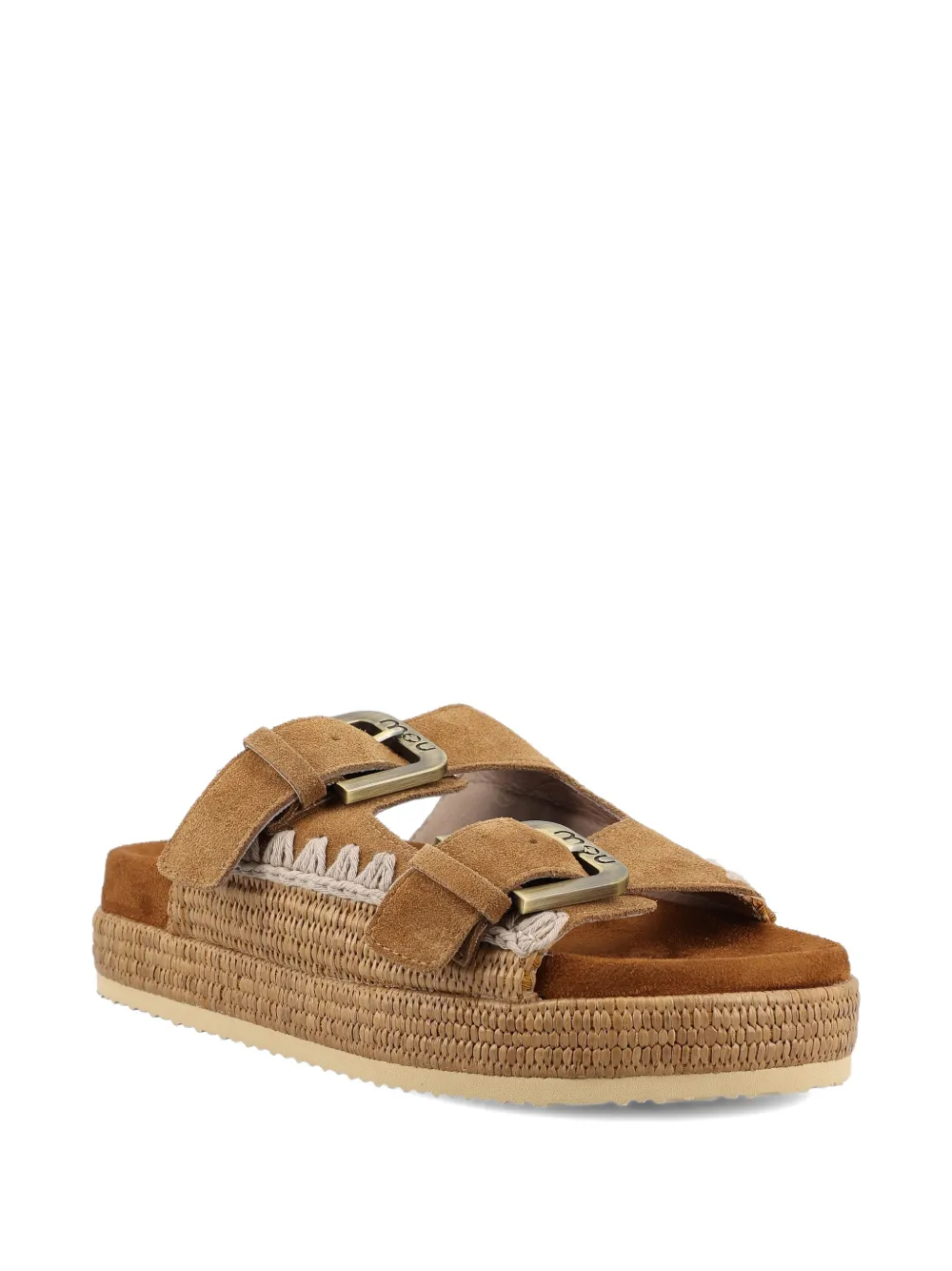 Mou buckle woven sandals Bruin