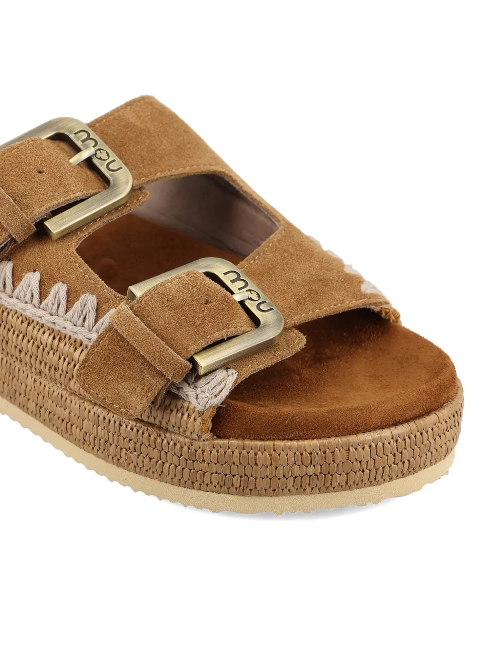 Mou buckle woven sandals Bruin