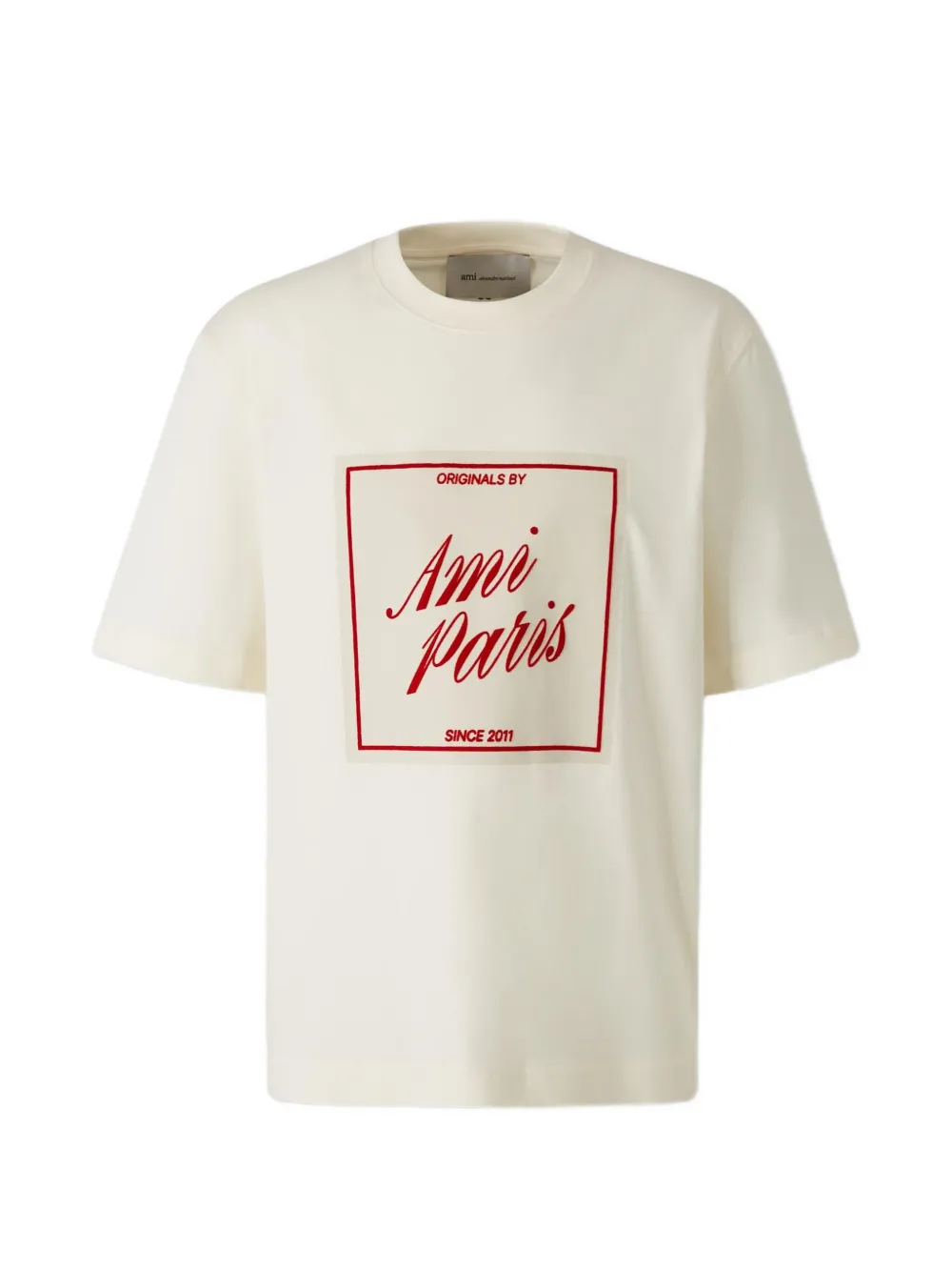 AMI Paris logo-print T-shirt - Nude