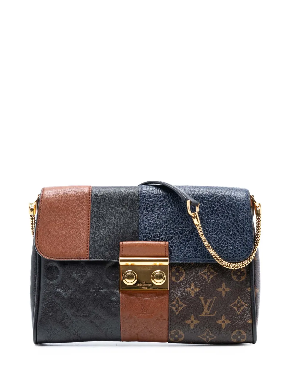 Louis Vuitton Pre-Owned 2011 Limited Edition Monogram Blocks Pochette Plate shoulder bag - Nero