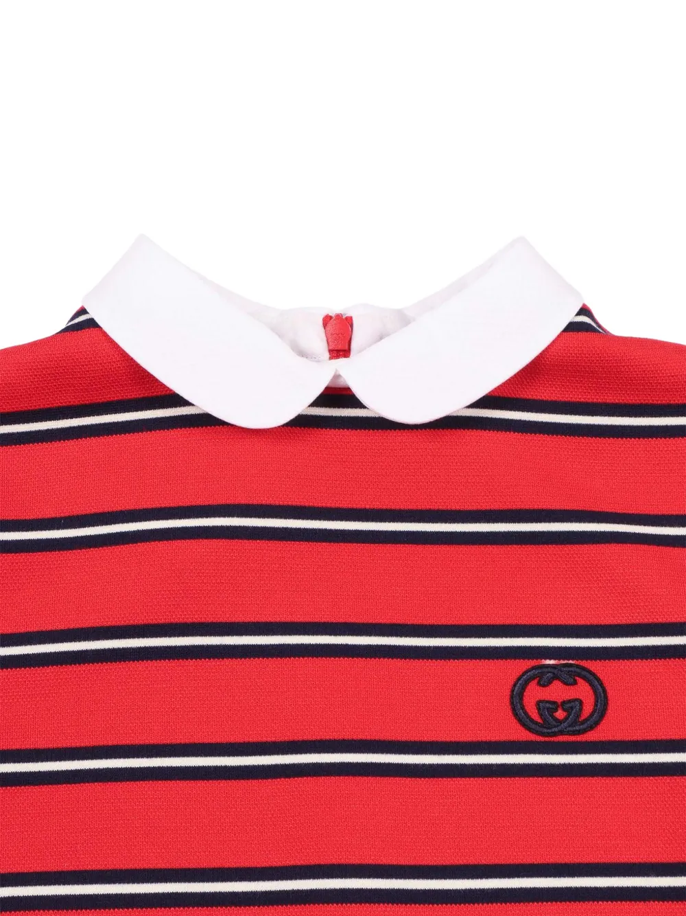 Gucci Kids Gestreepte jurk Rood