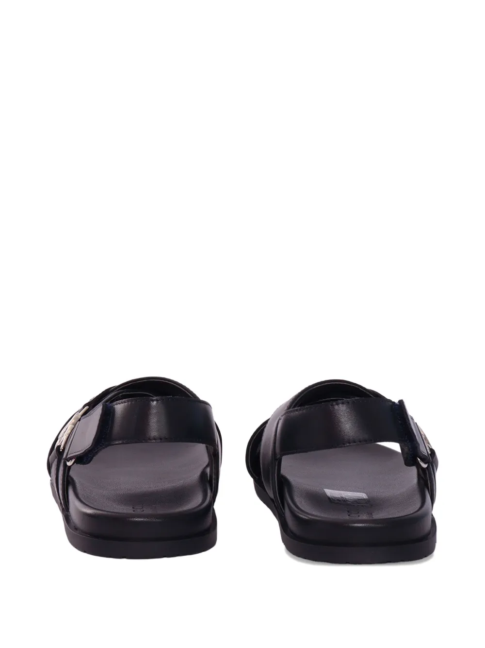 Gucci Kids cross strap logo sandals Zwart