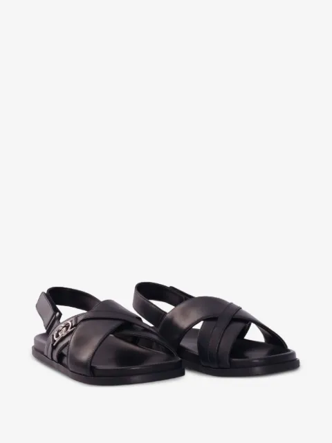 Gucci Kids sandalias con tiras cruzadas y logo