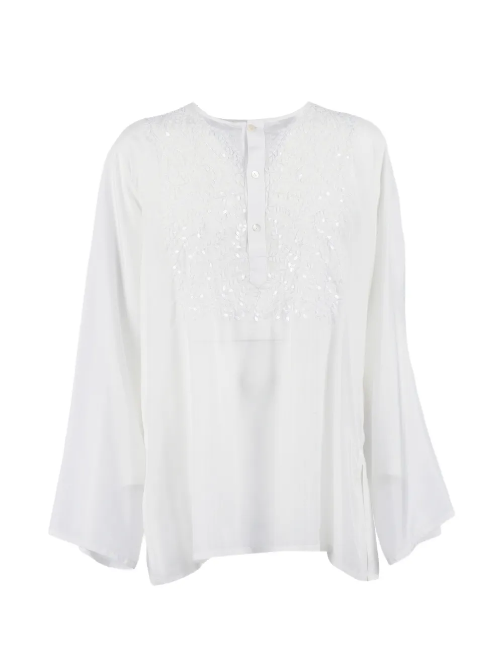 P.A.R.O.S.H. button embellished blouse - Bianco