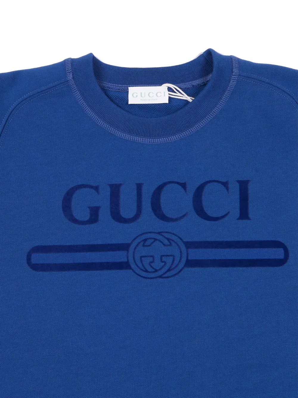 Gucci Kids Sweater met logoprint Blauw