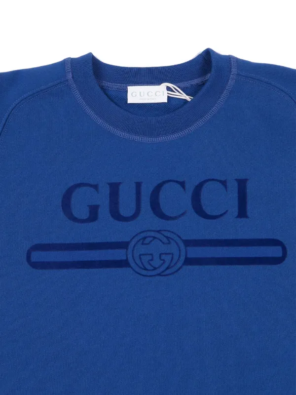 Gucci Kids ロゴ スウェットシャツ | ブルー | FARFETCH JP