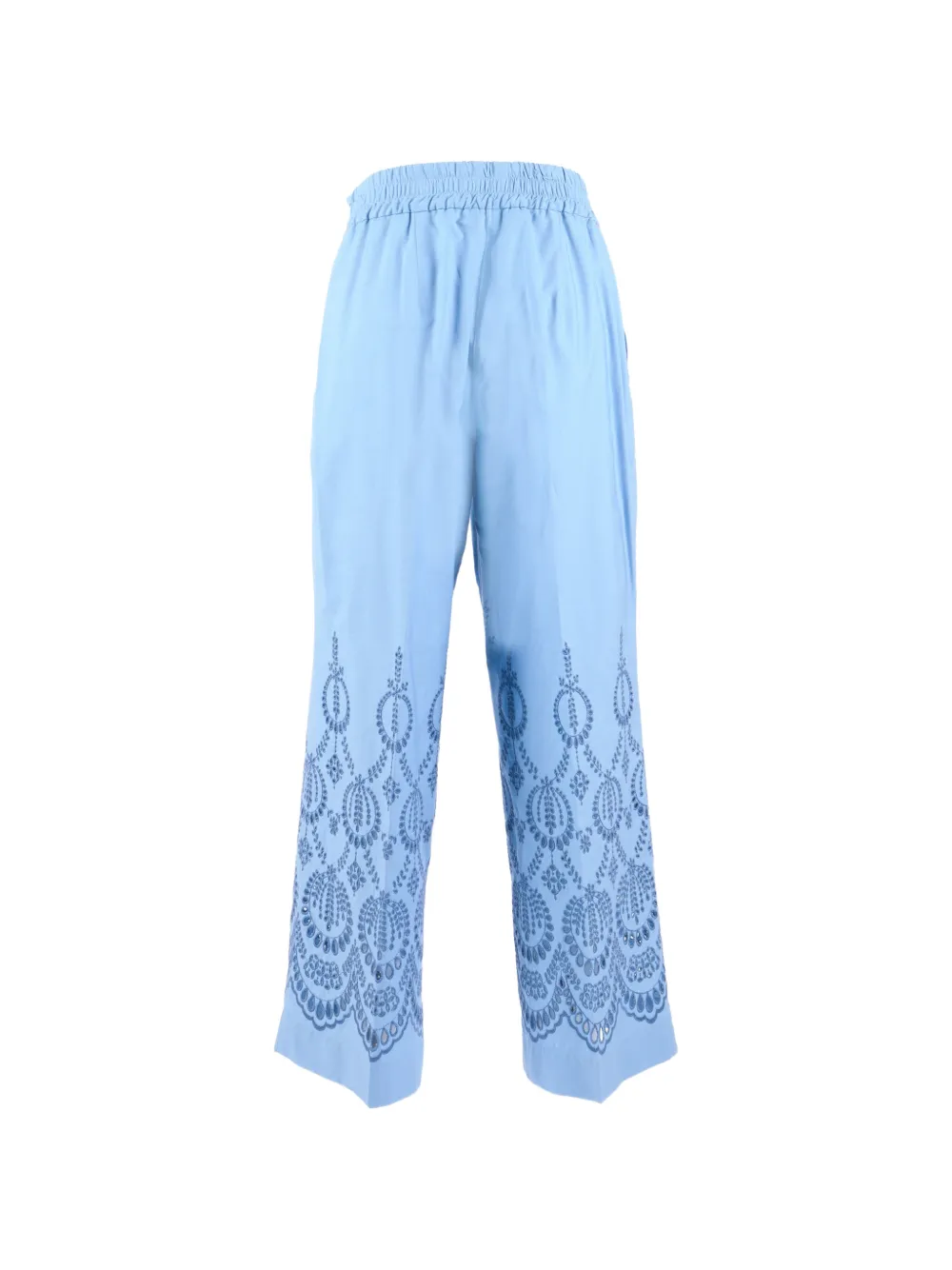  P.a.r.o.s.h. Drawstring Embroidered Trousers - Blue 