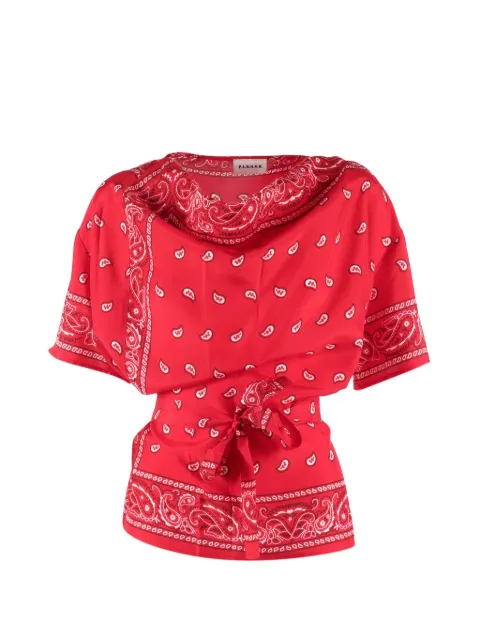 P.A.R.O.S.H. bandana-print tie blouse