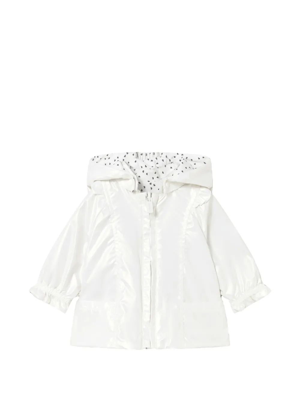 Mayoral hooded glossy jacket - White