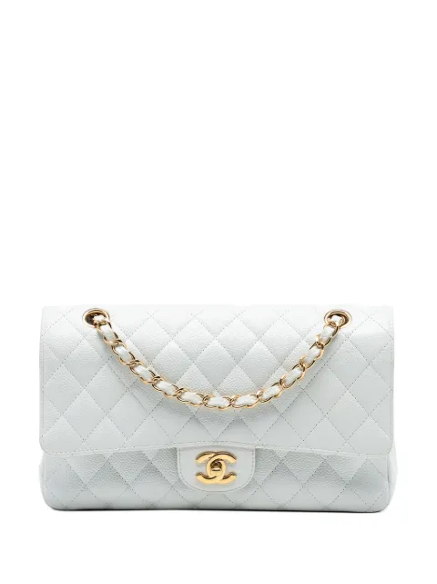 CHANEL Pre-Owned شنطة كتف 'كلاسيك كافيار' متوسطة بقلاب مزدوج 2010-2011