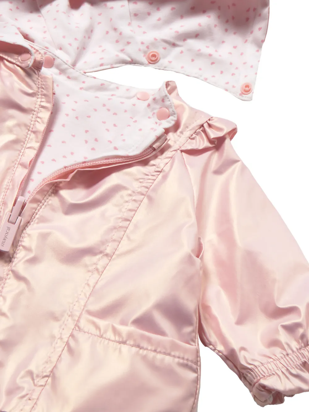  Mayoral Hooded Ruffled Jacket - Pink 