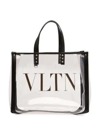 Valentino Garavani Pre-Owned 2000-2025 PVC VLTN Tote Bag | Black