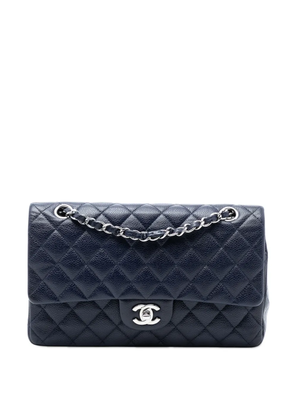 CHANEL Pre-Owned 2014 Medium Classic Caviar Double Flap shoulder bag - Blu