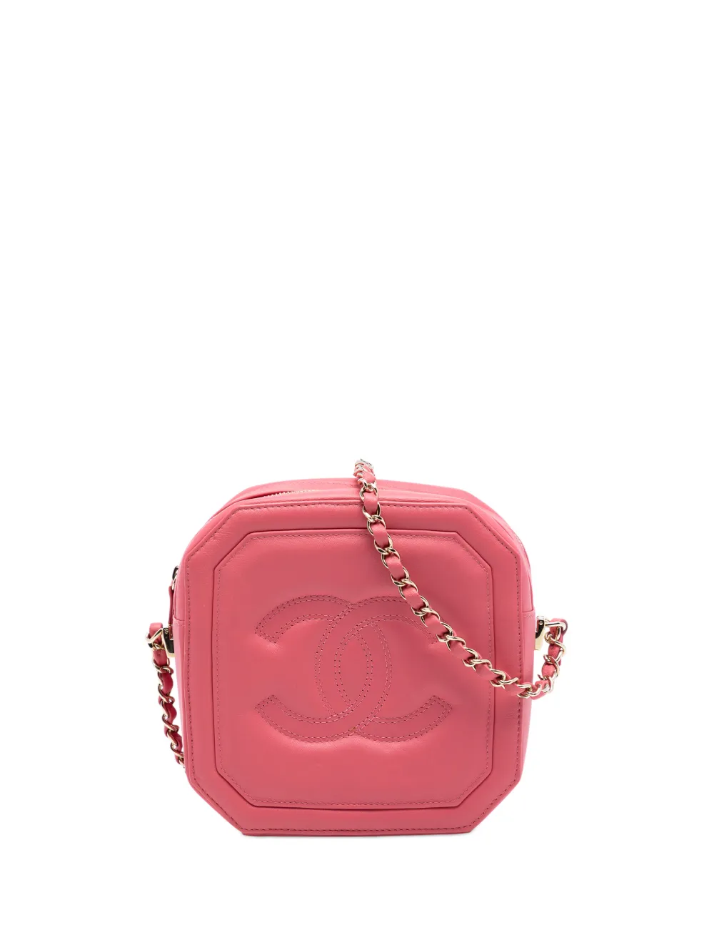 CHANEL Pre-Owned 2019 CC Calfskin Clock Camera Case crossbody bag - Rosa