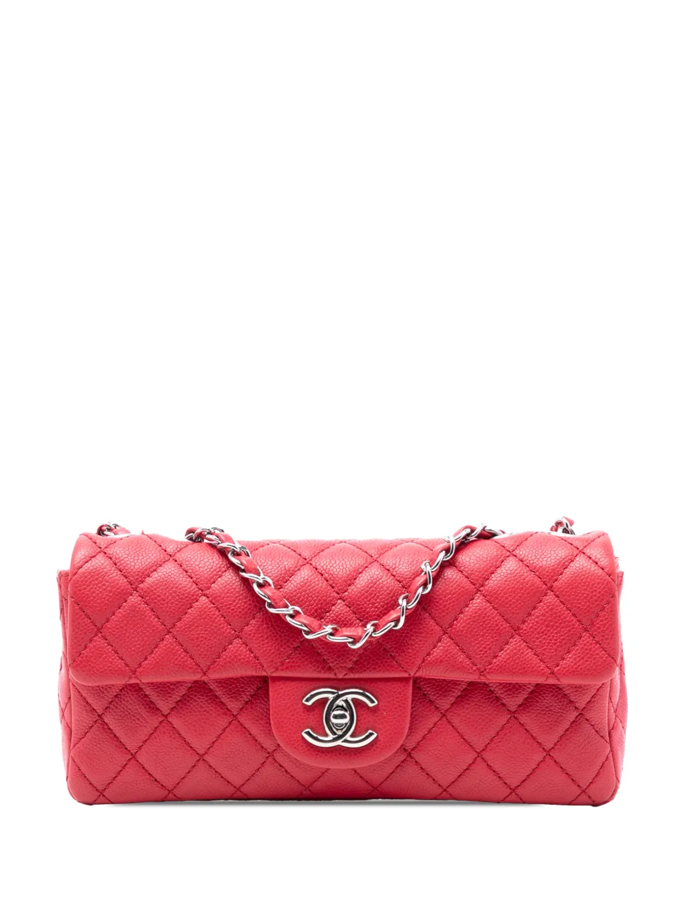 CHANEL Pre-Owned 2008-2009 Classic Caviar East West Single Flap shoulder bag - Rosso