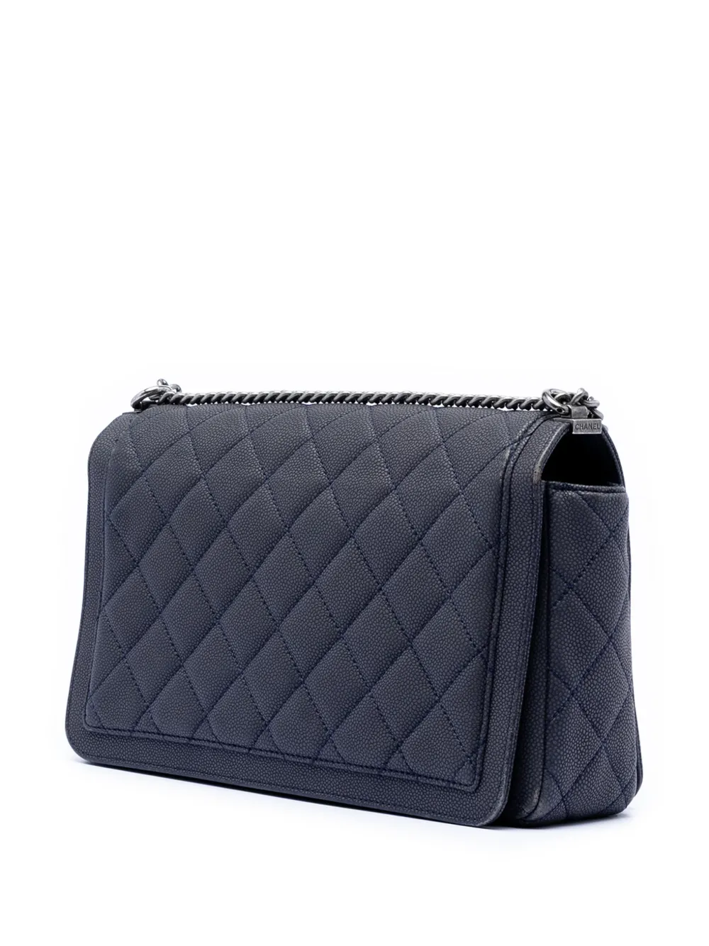 2016-2017 Large Washed Caviar Turn Around Ligne Flap Shoulder Bag