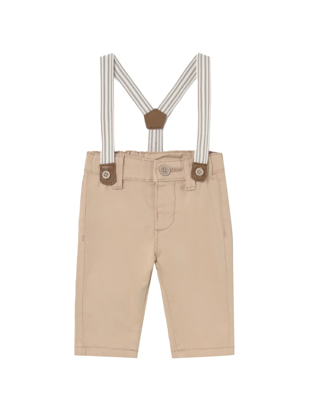 Mayoral striped suspenders baby trousers - Toni neutri