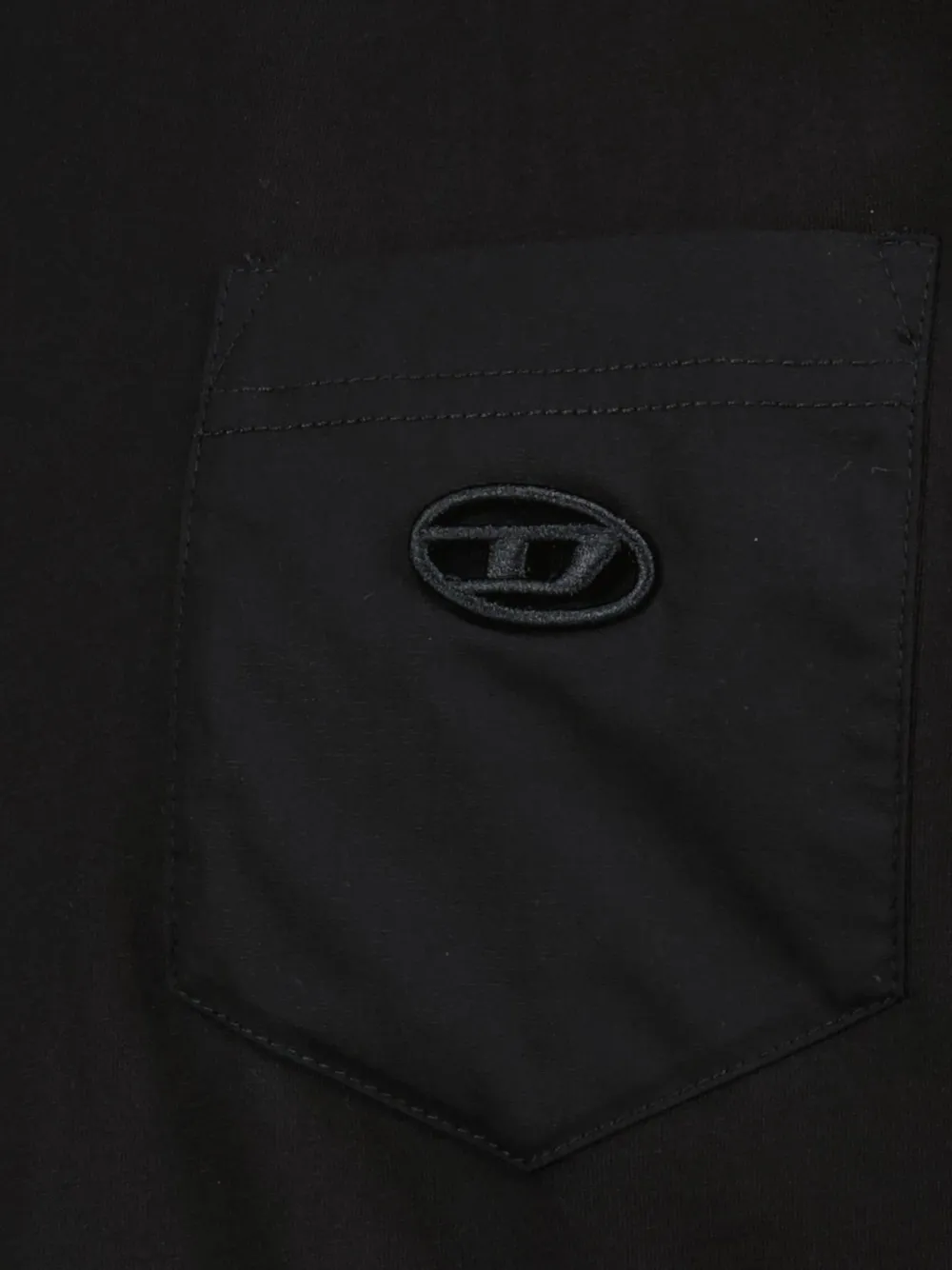 Diesel Oval-D T-shirt met borduurwerk Zwart