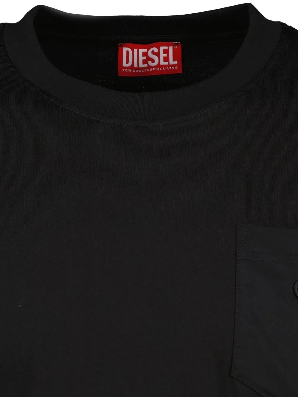 Diesel Oval-D T-shirt met borduurwerk Zwart