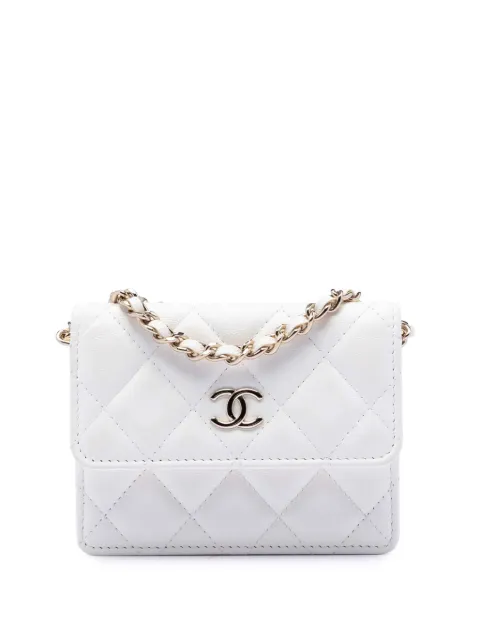 CHANEL Pre-Owned bolsa crossbody capitonada de piel de cordero My CHANEL Lady Card Holder On Chain 2021