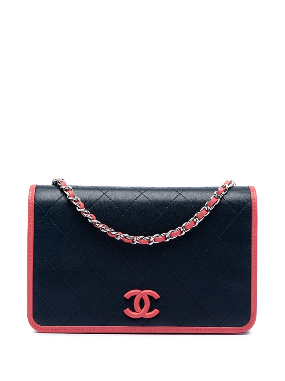 CHANEL Pre-Owned 2019 Quilted Lambskin Color Pop CC Wallet on Chain crossbody bag - Blu