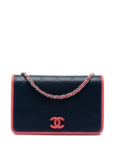 CHANEL Pre-Owned 2019 マトラッセ ラムスキン カラー ポップ ココマーク ウォレットオンチェーン ショルダーバッグ