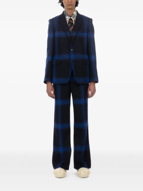 Walter Van Beirendonck check-pattern wool blazer