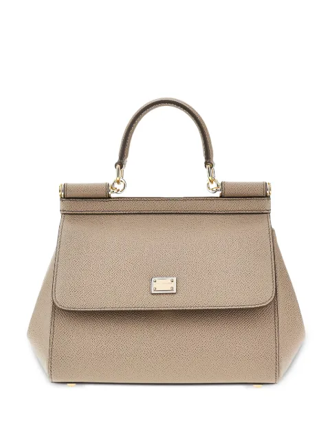 Dolce & Gabbana small Sicily grained leather tote bag