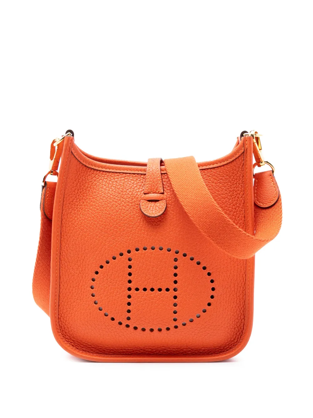 Hermès Pre-Owned 2021 Clemence Evelyne TPM 16 crossbody bag - Orange