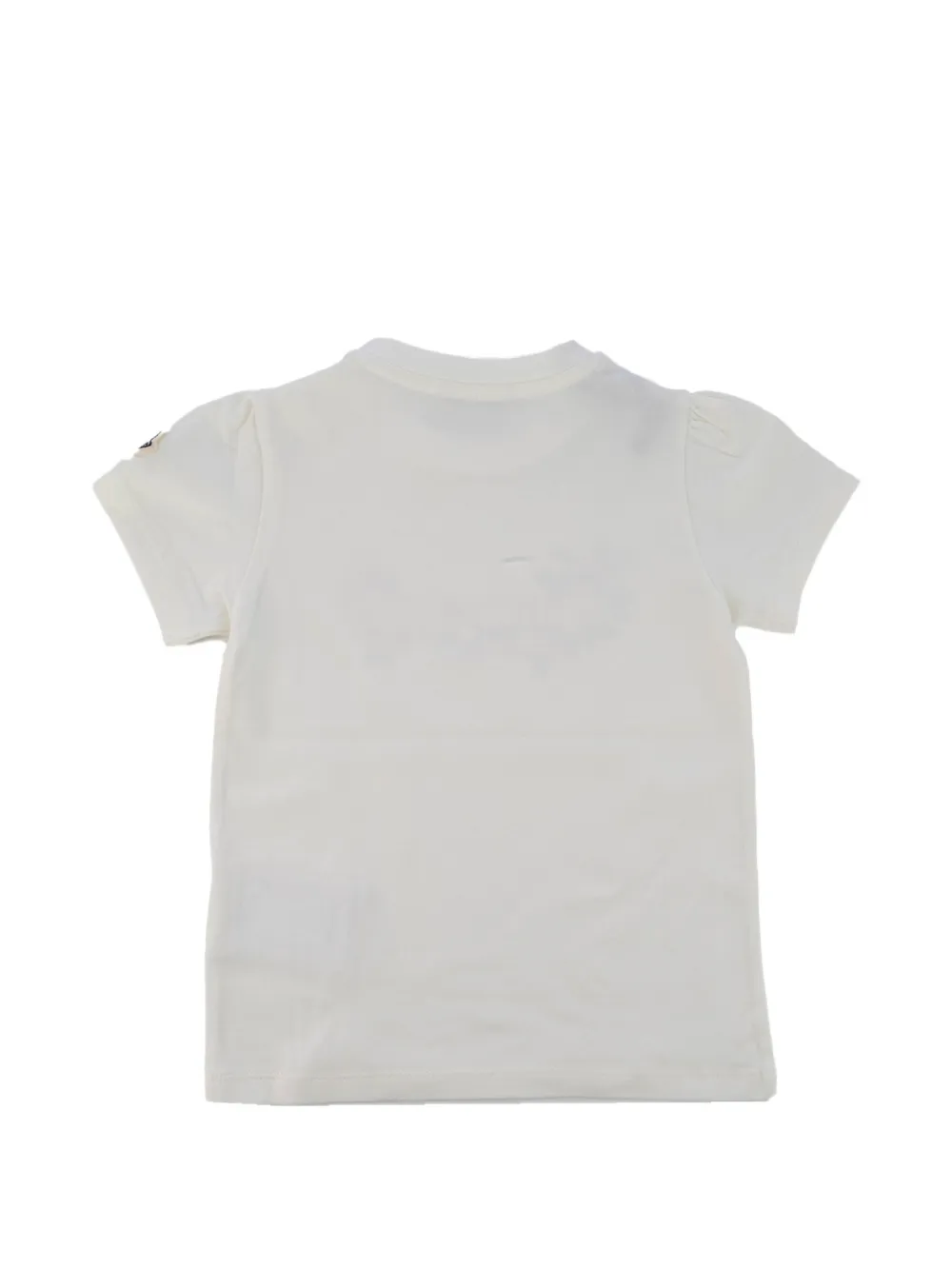 Moncler Enfant T-shirt met bloemenprint Beige