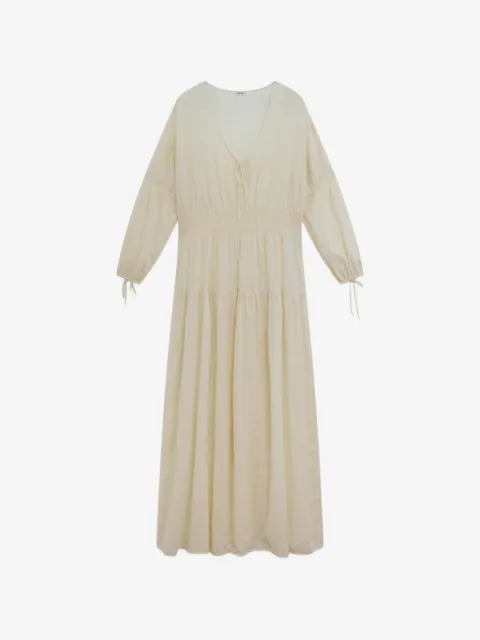 ASPESI tiered shirred midi dress