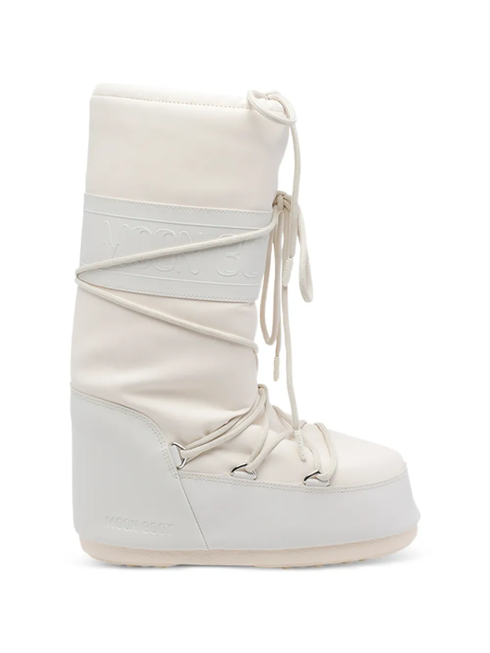 Moon Boot logo lace boots Beige