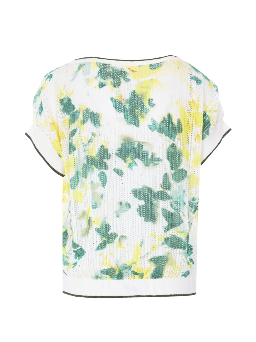 Floral-Print Boat-Neck T-Shirt