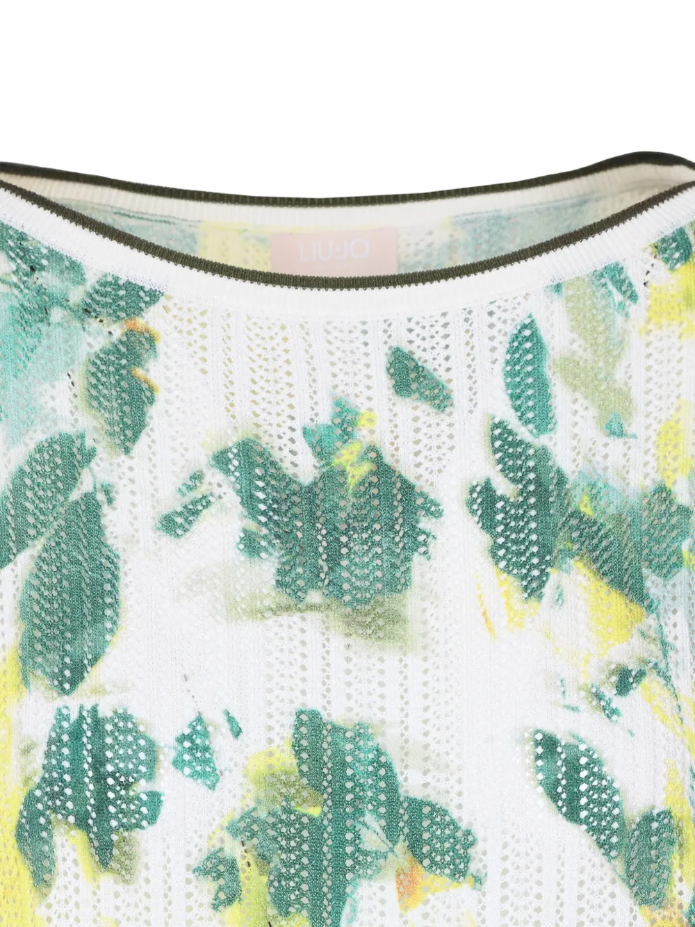 Floral-Print Boat-Neck T-Shirt