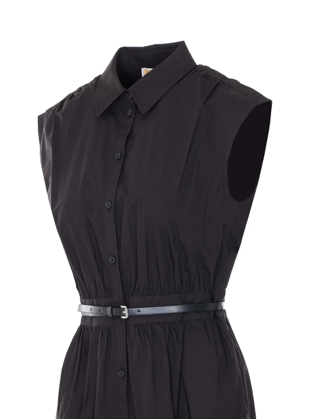Shirt-Collar Midi Dress