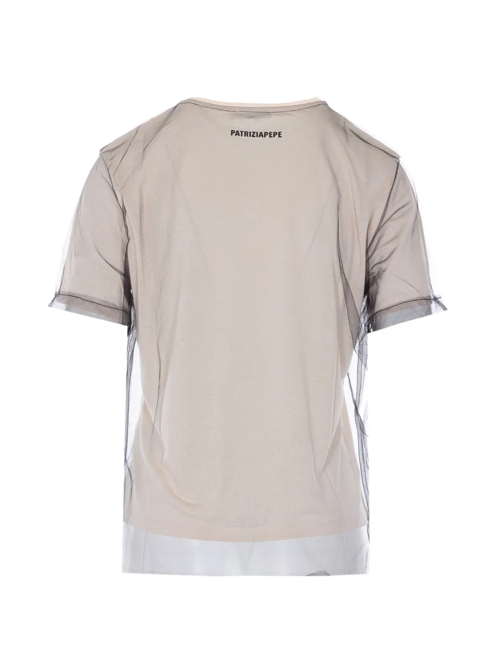Patrizia Pepe Top met borduurwerk Beige