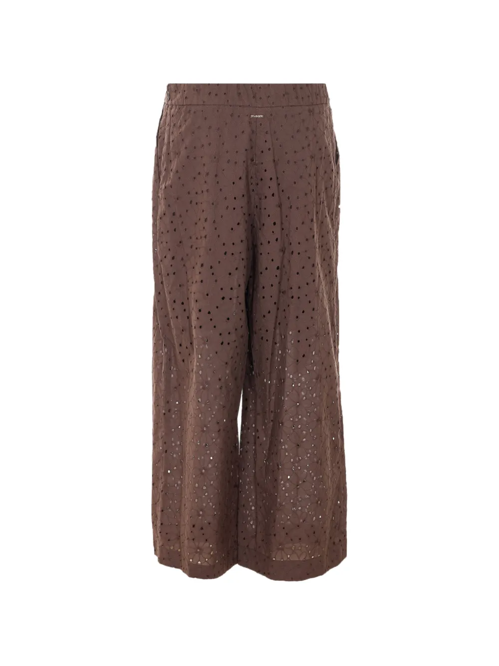 TWINSET Broek met borduurwerk Bruin
