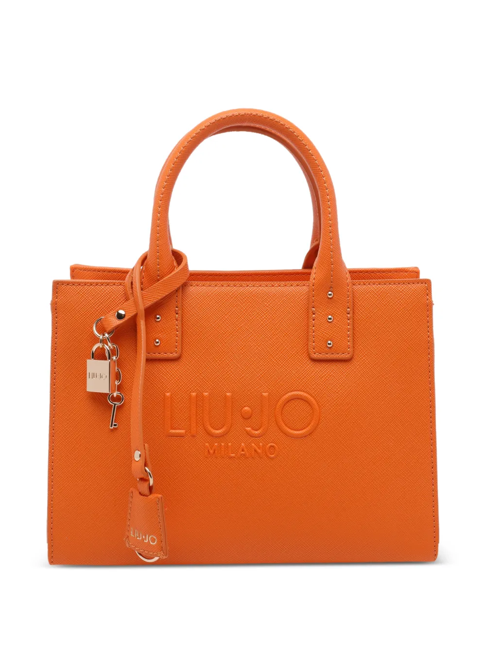 LIU JO charm embossed tote bag - Arancione