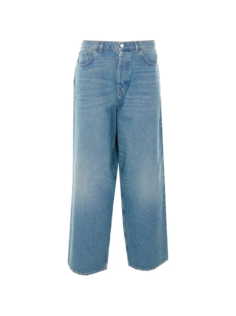 AMISH Huge Hurricane patch jeans - Blu