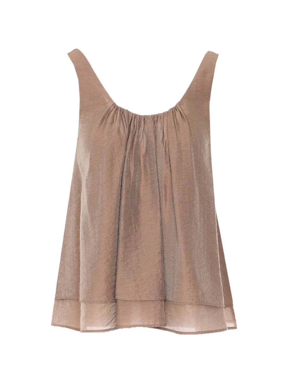 Ele draped-detail top - Toni neutri