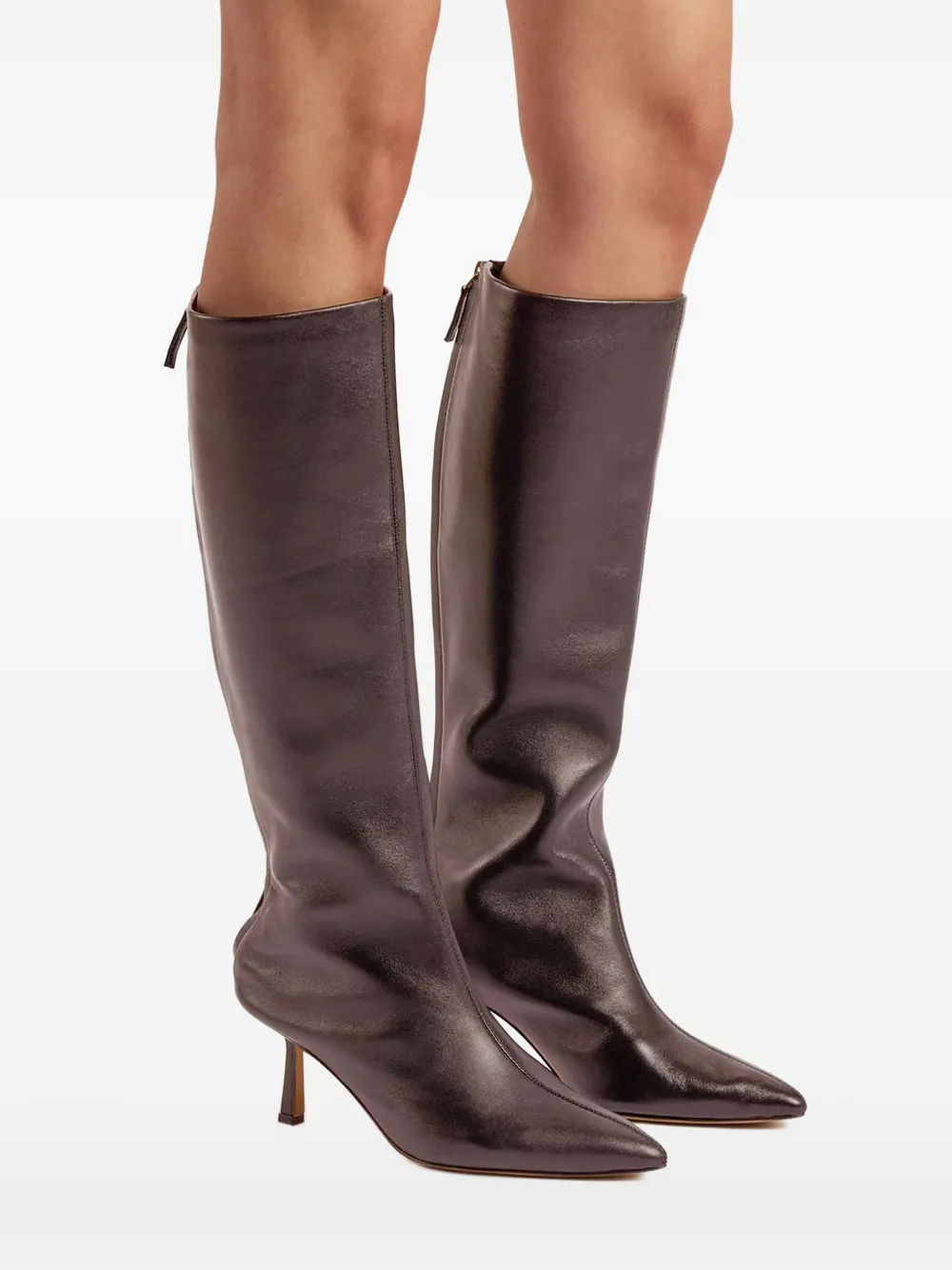 Studio Amelia Petra knielaarzen met puntige neus Bruin