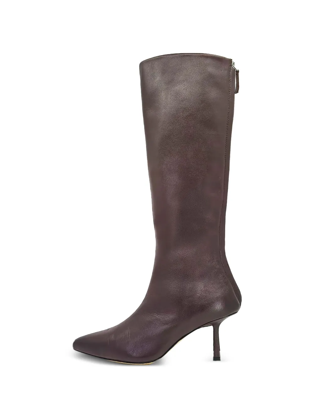 Studio Amelia Petra Pointed Knee High Boots In Brown