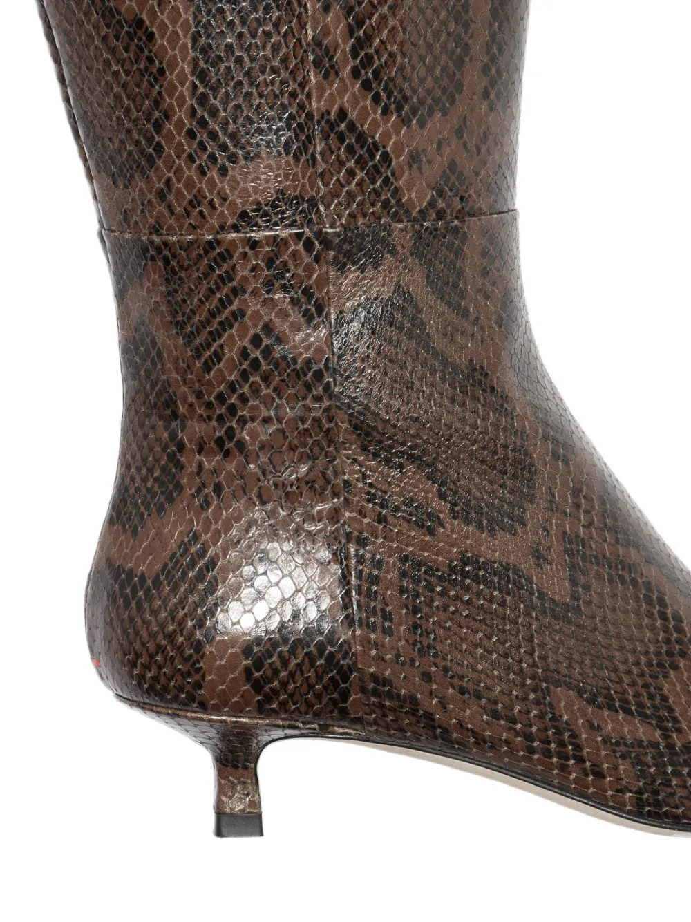 Aeyde Sabrina snake-print pointed boots Bruin