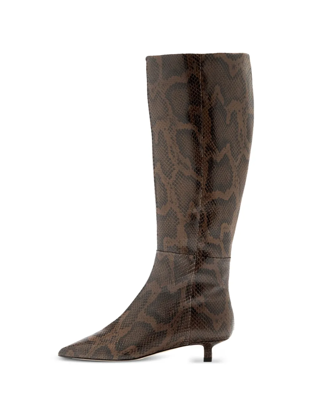 Aeyde Sabrina snake-print pointed boots Bruin