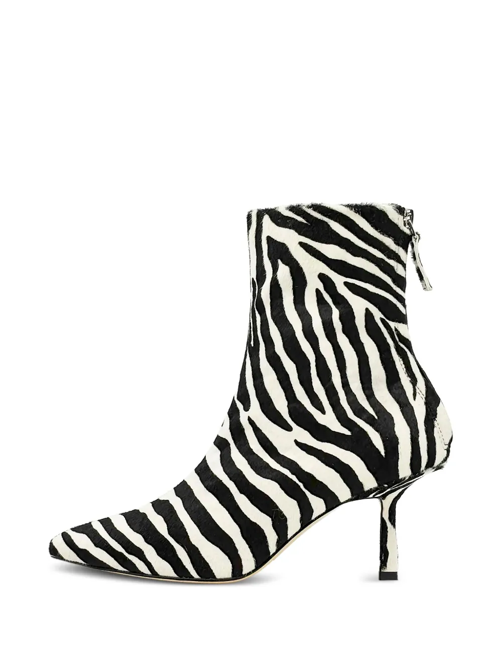 Studio Amelia Petra enkellaarzen met zebraprint Wit