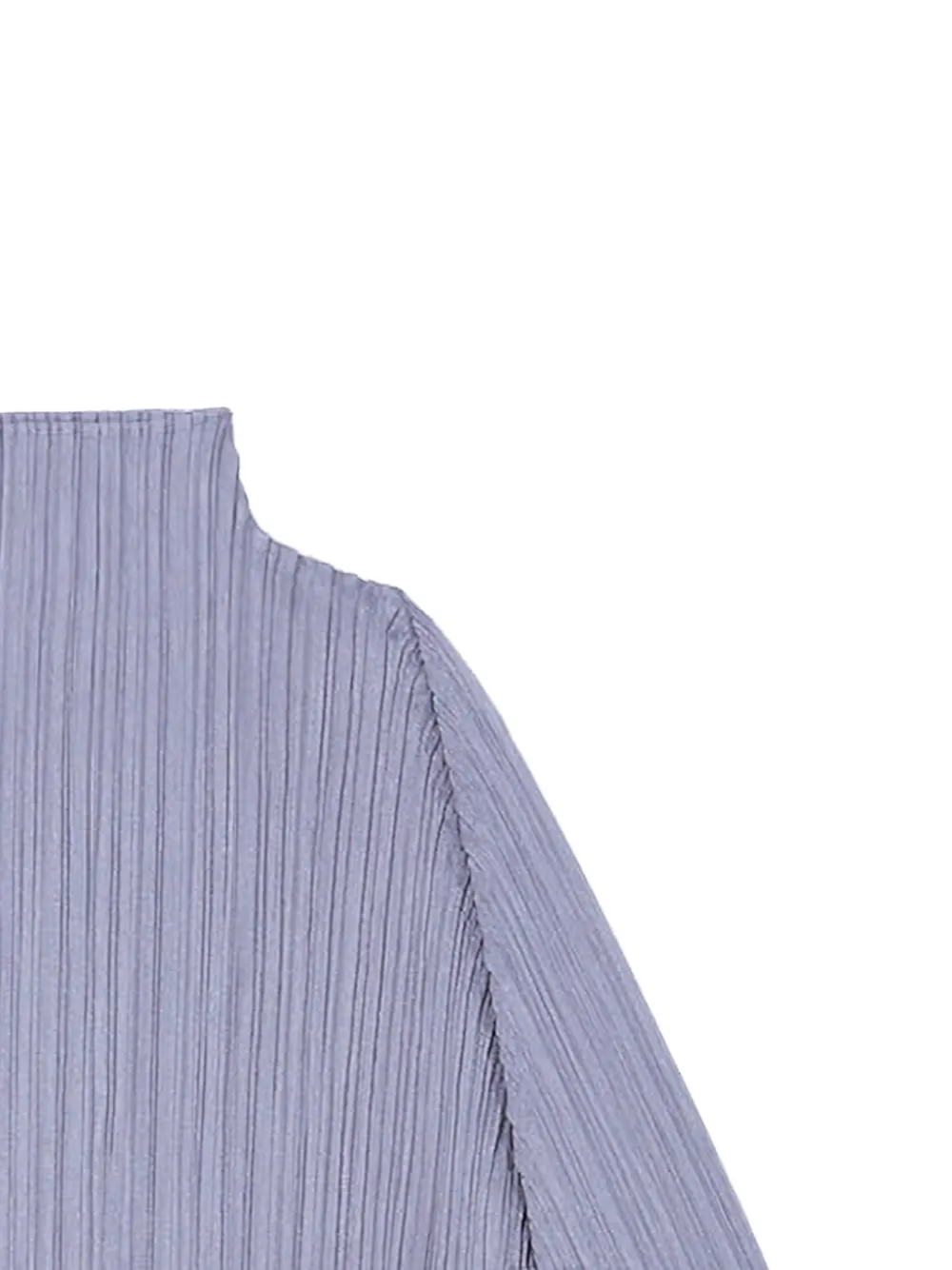 Pleated Funnel-Neck Top